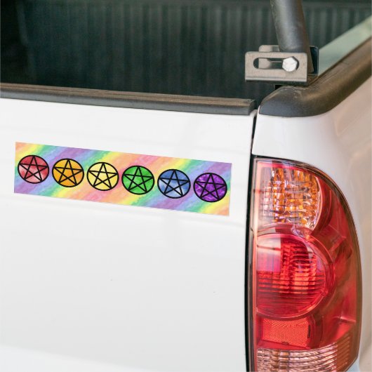 Bumperstickers voor regenboogpentakelen (Op Truck)