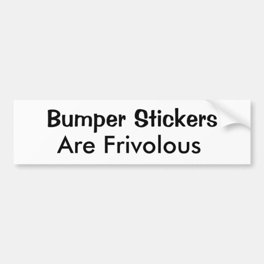 Bumperstickers zijn vriendelijk (Voorkant)