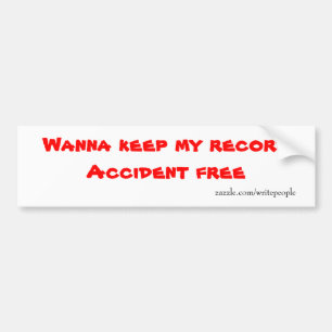 bumperstickers zonder ongeval