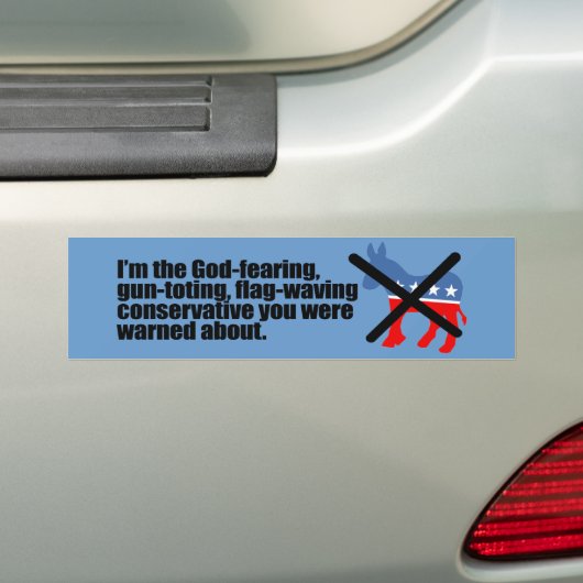 BUMPERTEMPLATE - God gevreesd voor conservatief Bumpersticker (Op auto)