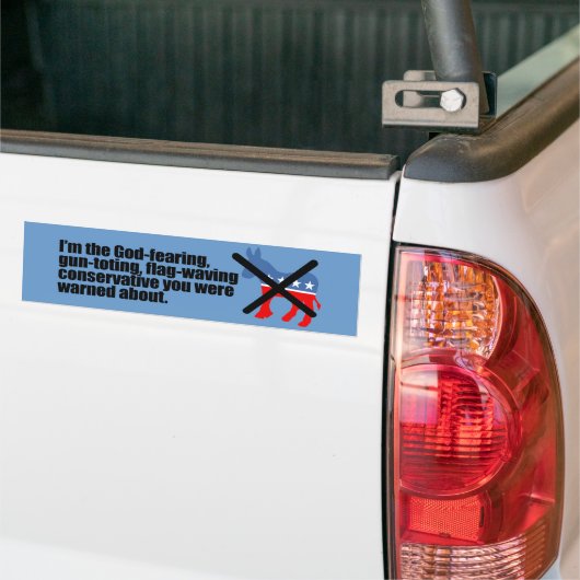 BUMPERTEMPLATE - God gevreesd voor conservatief Bumpersticker (Op Truck)