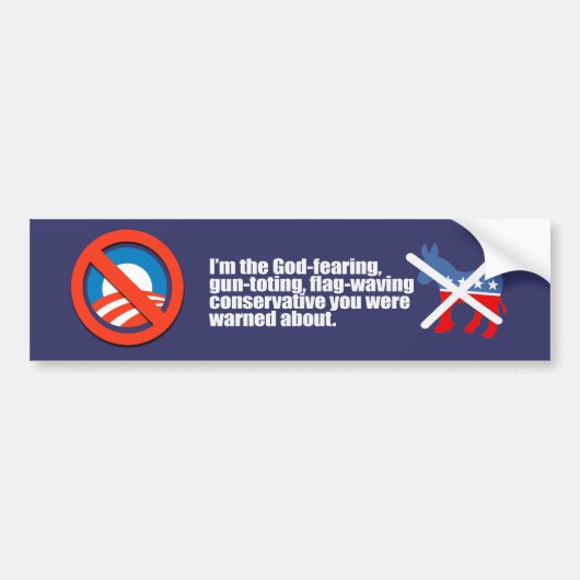 BUMPERTEMPLATE - God gevreesd voor conservatieve b Bumpersticker (Voorkant)