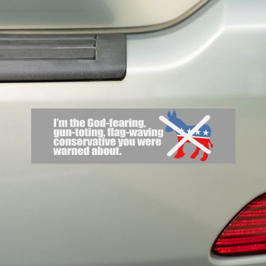 BUMPERTEMPLATE - God gevreesd voor conservatieve b Bumpersticker (Op auto)