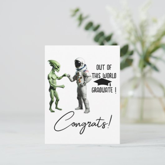 Bumping Fists Afstuderen Kaart - World Out Congrat (Staand voorkant)