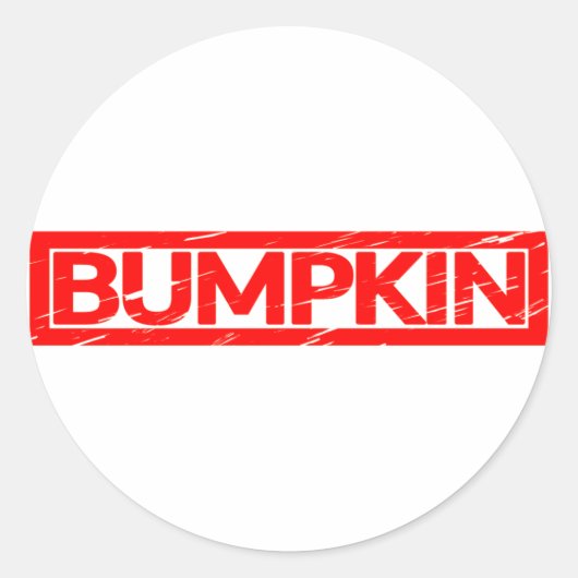 Bumpkin Stamp Ronde Sticker (Voorkant)