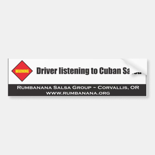 bumpstickermelding bumpersticker (Voorkant)