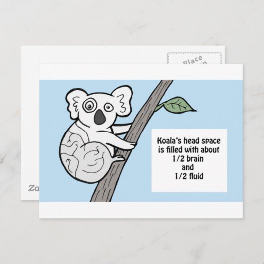 Bumpy Brains Koala Briefkaart (Voorkant / Achterkant)