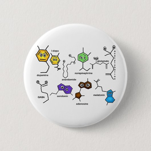 Bumpy Neurotransmitters Ronde Button 5,7 Cm (Voorkant)