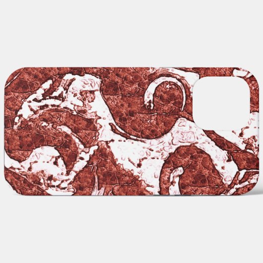 Bumpy rotsachtige koraal en witte vlekken Case-Mate iPhone case (Achterkant (horizontaal))
