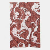 Bumpy rotsachtige koraal en witte vlekken theedoek (Verticaal)