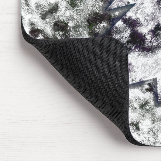 Bumpy sponsy texture mix in grijs wit dennenontwer muismat (Hoek)