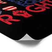 Bun American Flag Pro Choice Star Stripes Gelijk R Poster (Hoek)