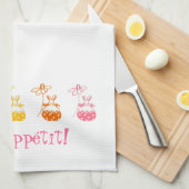 Bun Appétit bunny towel Theedoek (Quarter Fold)