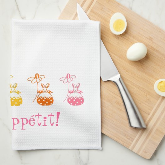 Bun Appétit bunny towel Theedoek (Quarter Fold)