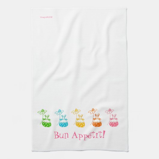 Bun Appétit bunny towel Theedoek (Verticaal)
