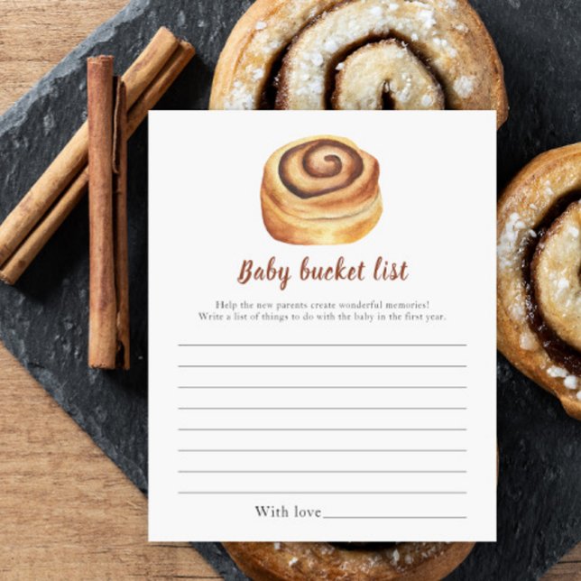 Bun baby shower - Baby bucket list (Creator heeft geüpload)