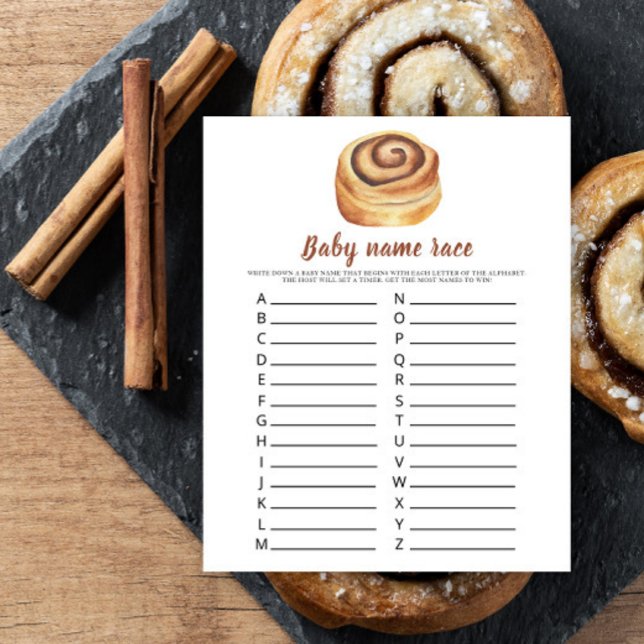 Bun baby shower - Baby naam race spel (Creator heeft geüpload)