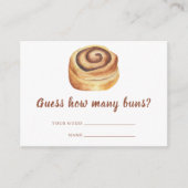 Bun Baby Shower Guess how many buns? Informatiekaartje (Voorkant)