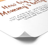 Bun baby shower Hoe groot is het buikspel van mama Poster (Hoek)