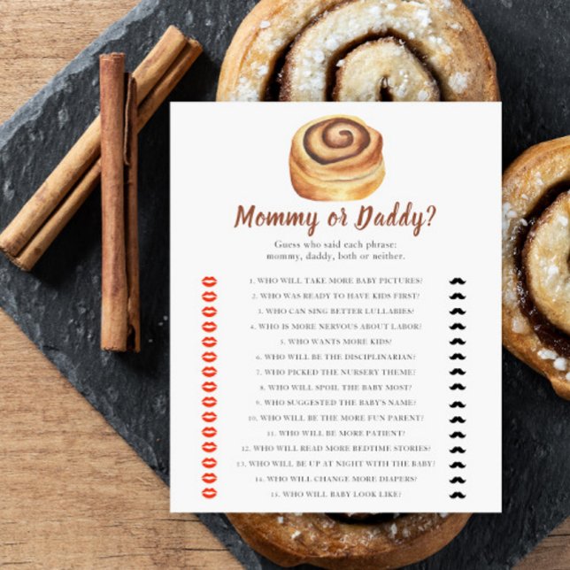 Bun baby shower - mama of papa spel (Creator heeft geüpload)