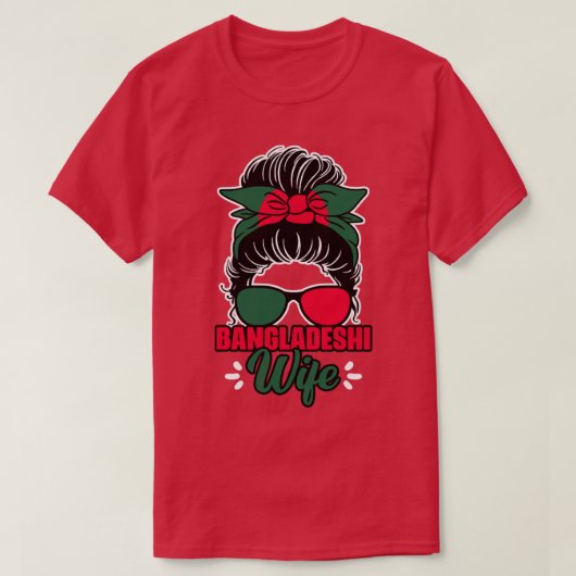 Bun Bangladesh vrouw voor een Bengaalse Bengalen T-shirt (Design voorkant)