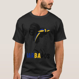Bun barbados vlag barbadian voor meisjes vrouwen t-shirt