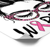 Bun Borstkanker Draag Roze Krijger Poster (Hoek)