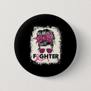 Bun Breast Cancer Bewustheid Roze Oorlog Ronde Button 5,7 Cm