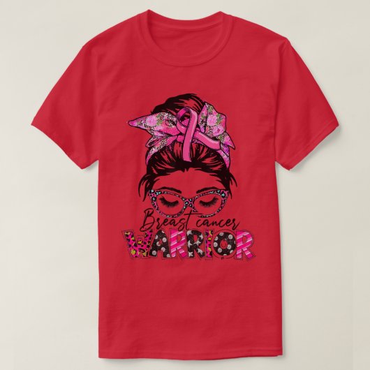 Bun-bril van het bericht Draag roze baarmoederhals T-shirt (Design voorkant)