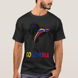 Bun Colombia vlag Colombiaans voor meisjes vrouwen T-shirt