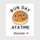 Bun Day in een tijd grappig voedselpakket Sticker (Vel)