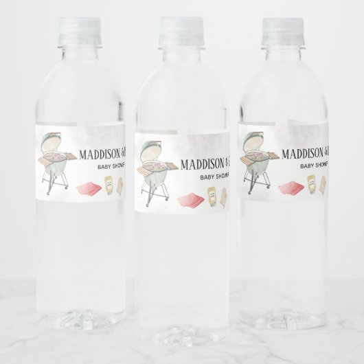 Bun en Burger Baby Shower Waterfles Etiket (Flessen)