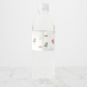 Bun en Burger Baby Shower Waterfles Etiket (Achterkant)