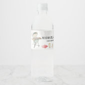 Bun en Burger Baby Shower Waterfles Etiket (Voorkant)