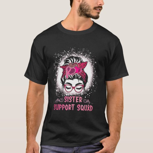 Bun Gl Sister Support Squad Borstkanker Awarenen T-shirt (Voorkant)