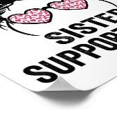 Bun Gl Sister Support Squad Borstkanker Bewustzijn Poster (Hoek)