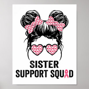 Bun Gl Sister Support Squad Borstkanker Bewustzijn Poster