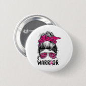 Bun Gles Draag Pink Warrior borstkanker bewustzijn Ronde Button 5,7 Cm (Voorkant /achterkant)