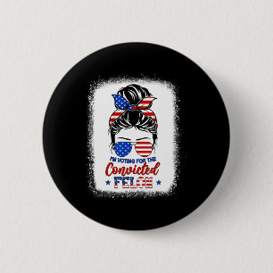 Bun, ik stem op het veroordeelde misdadige Trump-m Ronde Button 5,7 Cm