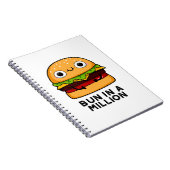Bun In A Million Grappige Burger Punt Notitieboek (Rechterzijde)