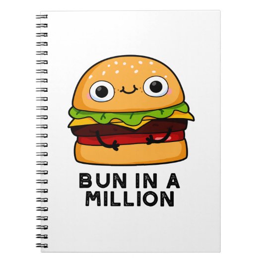 Bun In A Million Grappige Burger Punt Notitieboek (Voorkant)