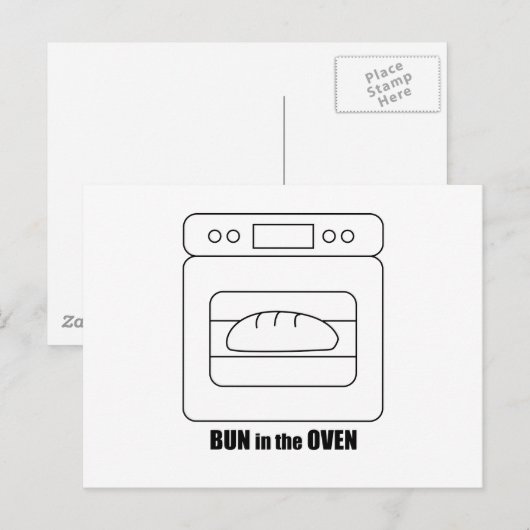 Bun in de Oven Aankondigingskaart (Voorkant / Achterkant)
