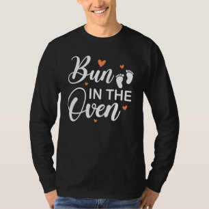 Bun in de Oven Baby in wording Zwangere vrouwen T-shirt