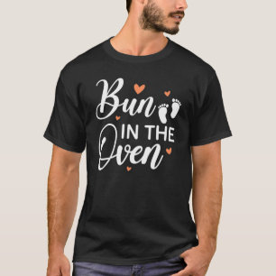 Bun in de Oven Baby in wording Zwangere vrouwen T-shirt