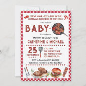 Bun in de oven Baby-Q Barbecue Baby shower Kaart (Voorkant)