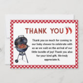 Bun in de oven Baby-Q Barbeque Bedankkaart (Voorkant)