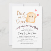 Bun in de oven Baby shower Brood Glimlach Kawaii Kaart (Voorkant)