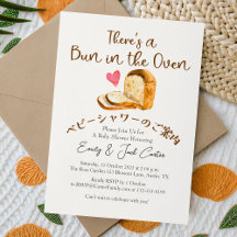 Bun in de oven Baby shower Brood Hart Waterverf