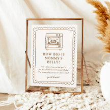 Bun in de Oven Baby Shower Buik Bord
