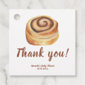 Bun in de oven Baby shower Dank u Bedankjes Labels (Voorkant)